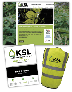 KSL Branding, website, business card and workwear