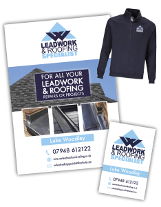 AW Leadwork Brand, flyer, workwear & business card