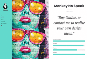 Monkey no speak web design