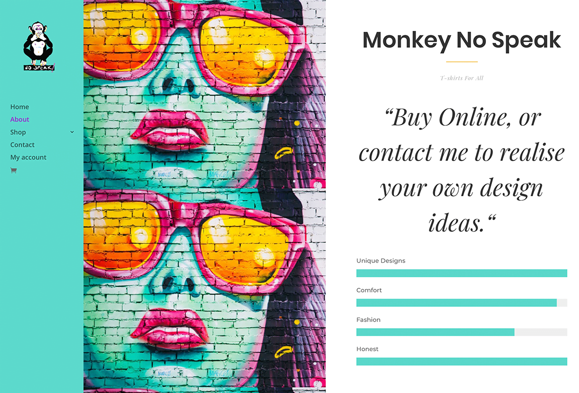 monkey no speak web design